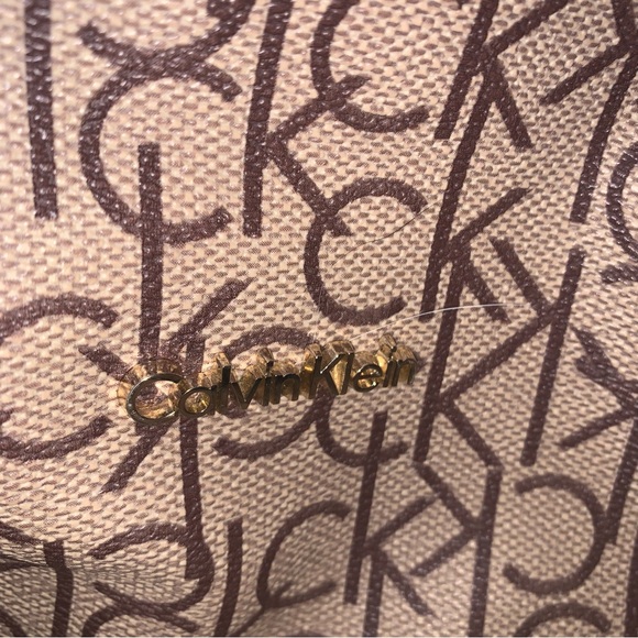 Calvin Klein Logo Large Brown Backpack - Picture 2 of 13